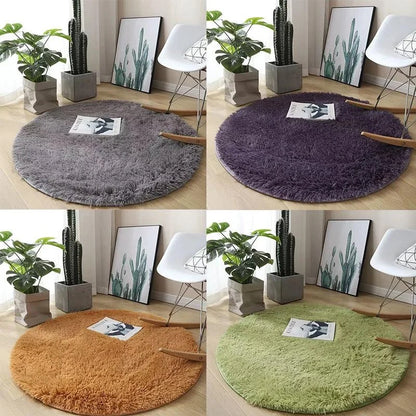 Monzzi  Round Plush Non-Slip Area Rug for Living Room and Bedroom