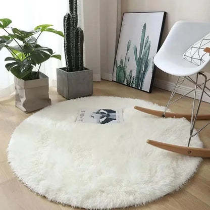 Monzzi  Round Plush Non-Slip Area Rug for Living Room and Bedroom