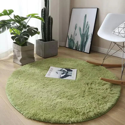 Monzzi  Round Plush Non-Slip Area Rug for Living Room and Bedroom