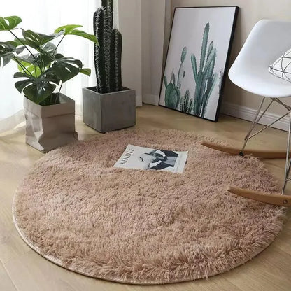 Monzzi  Round Plush Non-Slip Area Rug for Living Room and Bedroom