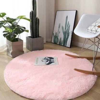 Monzzi  Round Plush Non-Slip Area Rug for Living Room and Bedroom