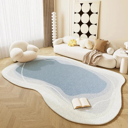 Contemporary Irregular Geometric Area Rug for Living Room and Bedroom by Monzzi