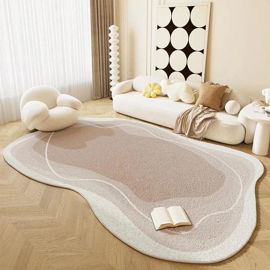 Contemporary Irregular Geometric Area Rug for Living Room and Bedroom by Monzzi