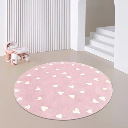 Monzzi Round Cartoon-Themed Kids' Rug for Bedroom and Living Room