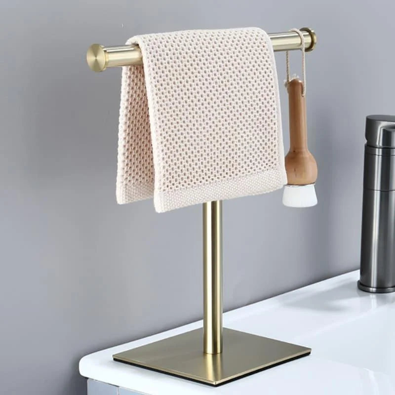 Monzzi Countertop Stainless Steel Towel Holder with Rubber Base