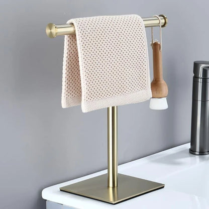 Monzzi Countertop Stainless Steel Towel Holder with Rubber Base