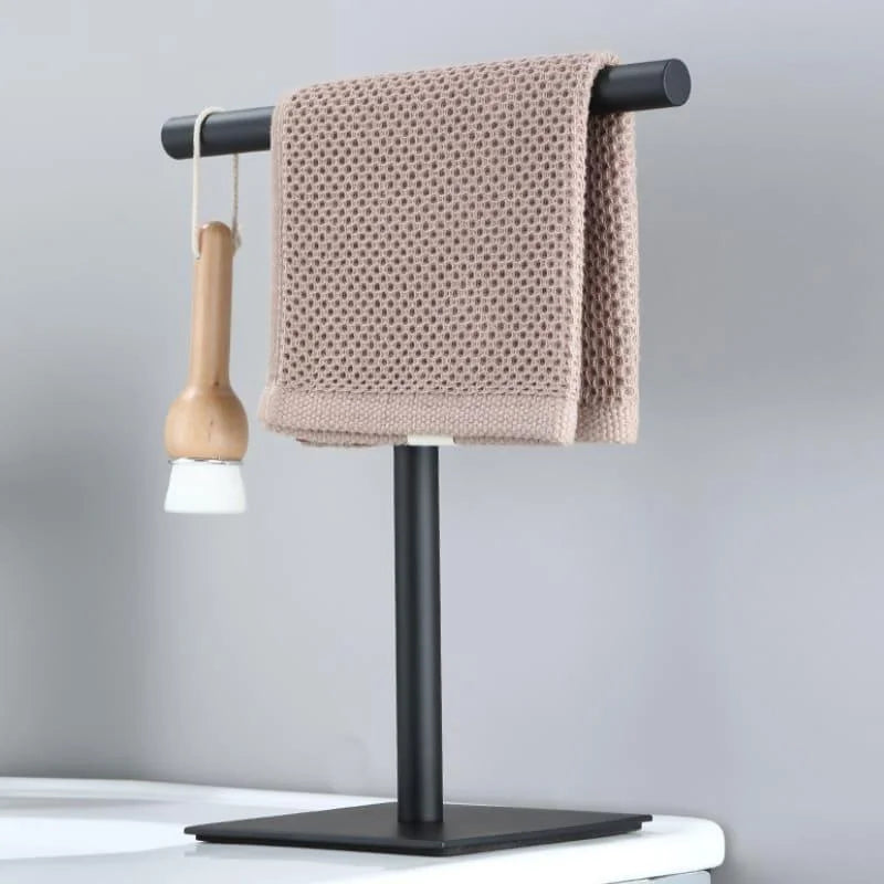 Monzzi Countertop Stainless Steel Towel Holder with Rubber Base