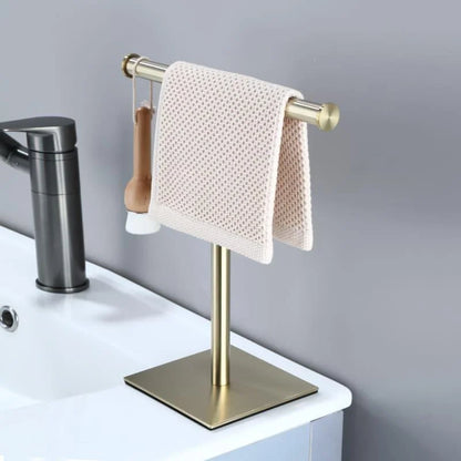 Monzzi Countertop Stainless Steel Towel Holder with Rubber Base
