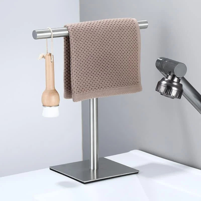 Monzzi Countertop Stainless Steel Towel Holder with Rubber Base