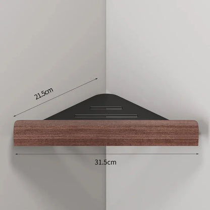 Monzzi Bathroom Walnut Wood Wall-Mounted Towel Holder