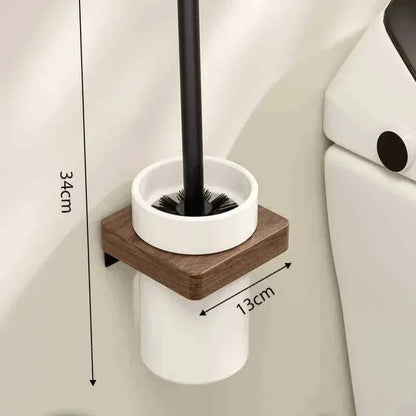 Walnut Wood Wall Towel Rack for Monzzi Bathrooms