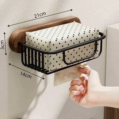 Walnut Wood Wall Towel Rack for Monzzi Bathroom