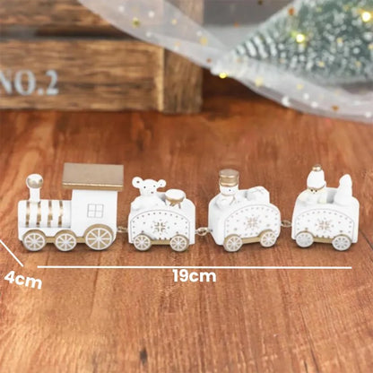 Red Wooden Christmas Train Centerpiece for Monzzi Party Table
