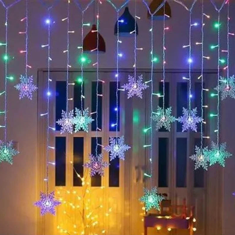 Monzzi LED Snowflake String Lights with 8 Unique Lighting Modes