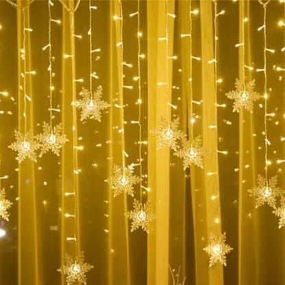 Monzzi LED Snowflake String Lights with 8 Unique Lighting Modes