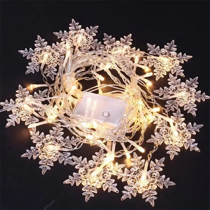 Monzzi LED Snowflake String Lights with 8 Unique Lighting Modes