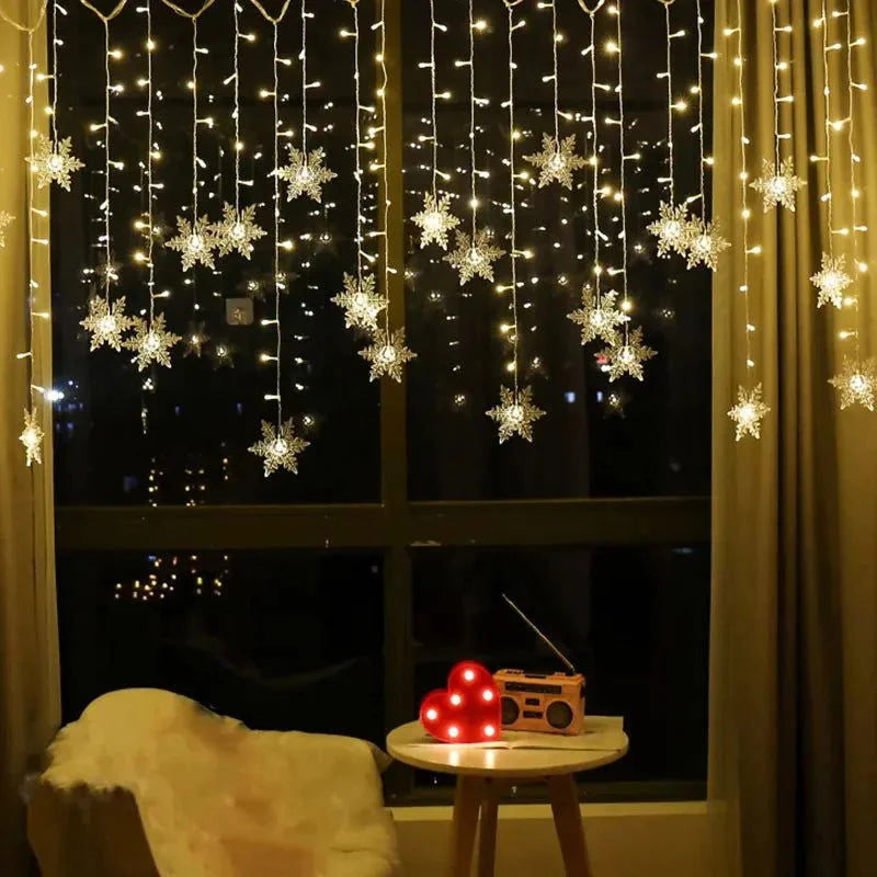 Monzzi LED Snowflake String Lights with 8 Lighting Modes