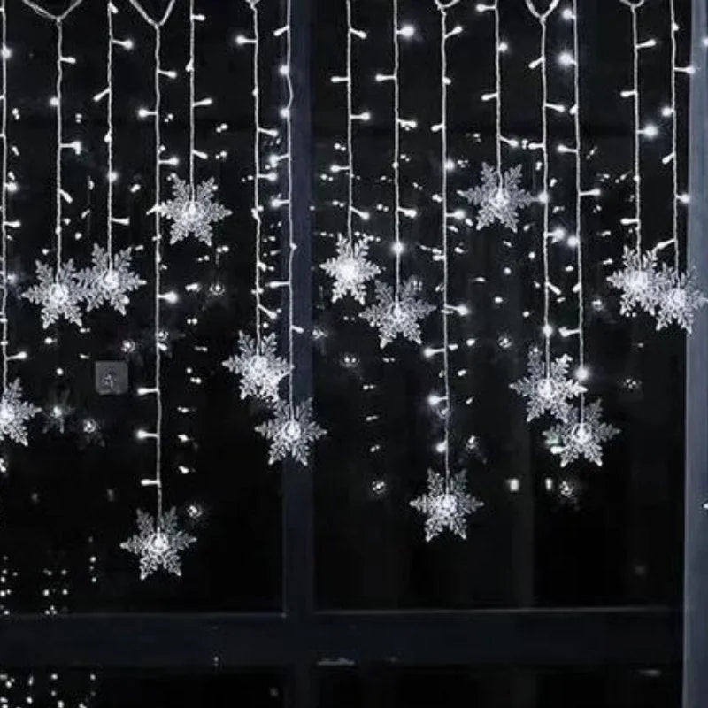 Monzzi LED Snowflake String Lights with 8 Unique Lighting Modes