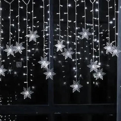Monzzi LED Snowflake String Lights with 8 Unique Lighting Modes