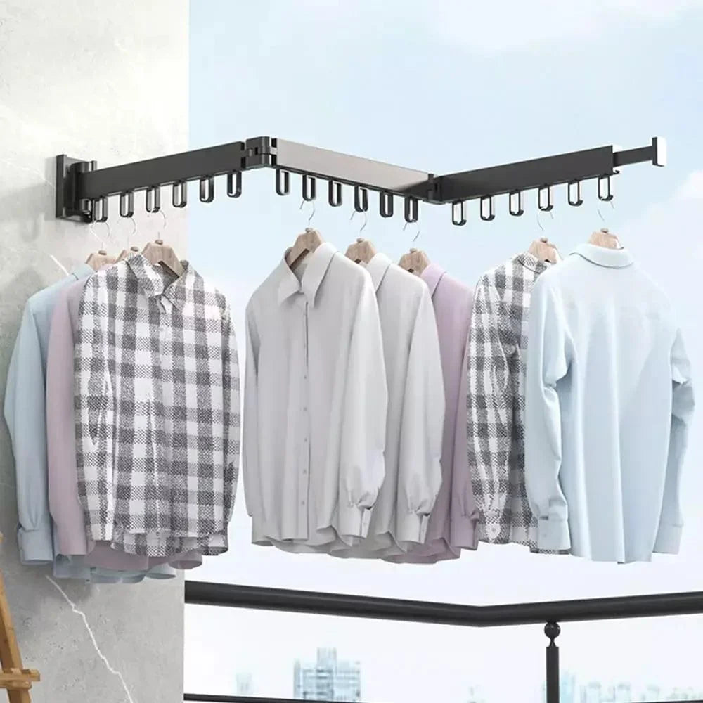 Monzzi Retractable Aluminum Clothesline for Wall Supports up to 25kg