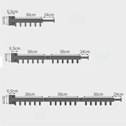 Monzzi Retractable Aluminum Clothesline for Wall Supports up to 25kg