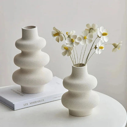 Monzzi Nordic-Inspired Decorative Ceramic Vase for Living Room and Bedroom