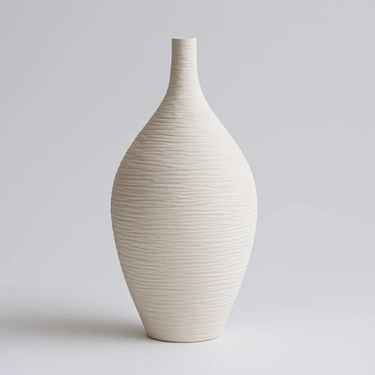 Narrow Mouth Nordic Ceramic Vase for Living Room Decor
