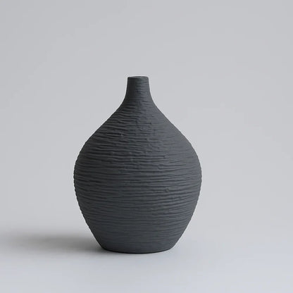 Narrow Mouth Nordic Ceramic Vase for Living Room Decor