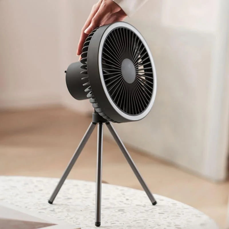 Monzzi Home Rechargeable Black Portable Fan with 3 Speed Settings
