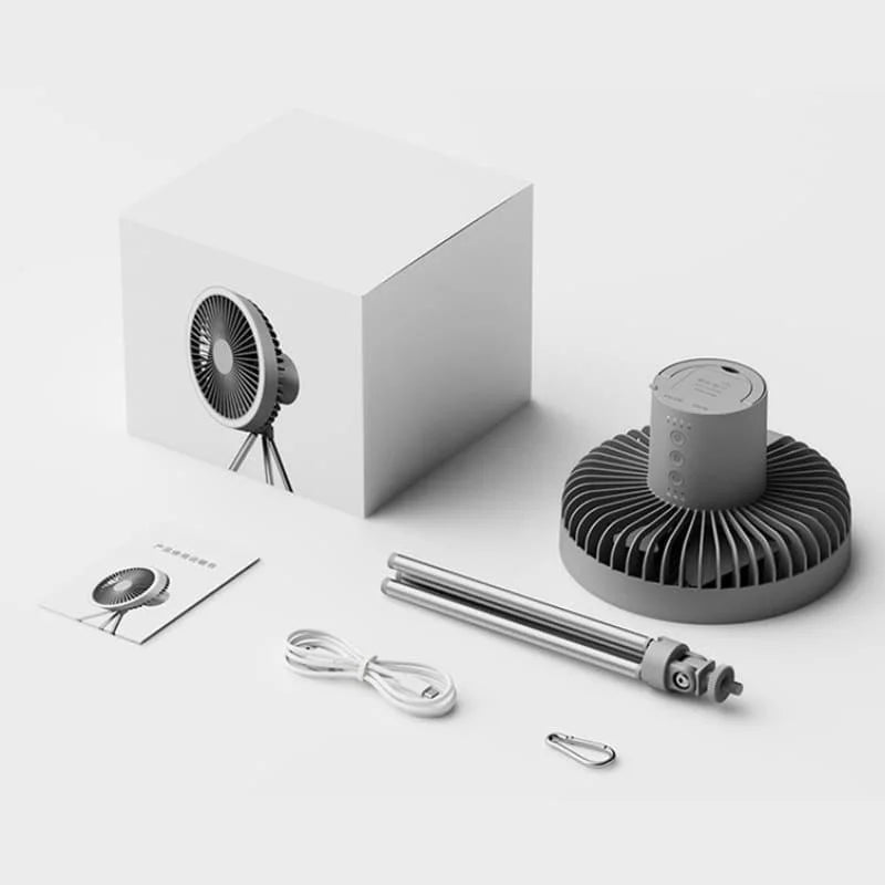 Monzzi Home Rechargeable Black Portable Fan with 3 Speed Settings