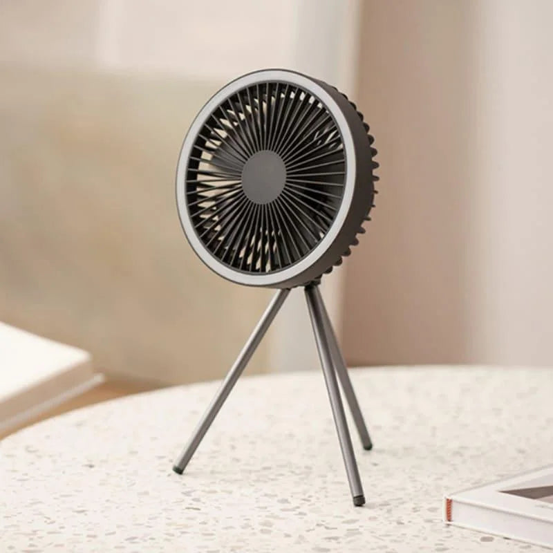 Monzzi Home Rechargeable Black Portable Fan with 3 Speed Settings