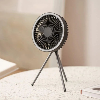 Monzzi Home Rechargeable Black Portable Fan with 3 Speed Settings